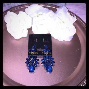 Blue Pendant Earrings